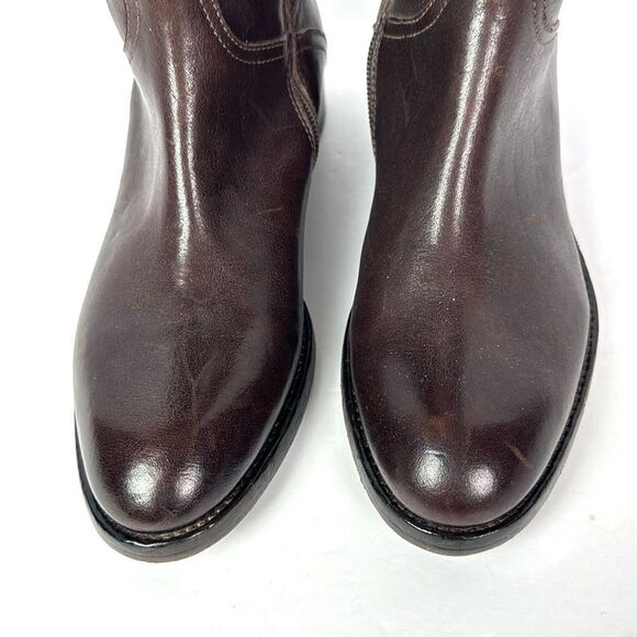 NWOB Montegranaro Area Forte Italy Brown Leather Studded Riding Boots EUR37 US 7 - Picture 6 of 15